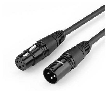 Kabel audio-video UGREEN Kabel XLR żeński do XLR męski 20710B - 2m czarny